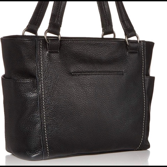 The Sak Black Leather Ashby Satchel Tote Purse - Picture 2 of 16